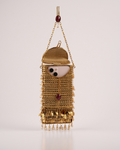 Traditional Golden Pearl & Stone Embellished Sling Batua