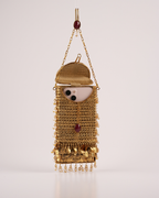 Traditional Golden Pearl & Stone Embellished Sling Batua