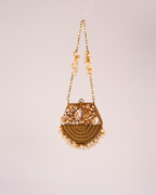 Golden Pearl & Crystal Stone Party Sling Bag