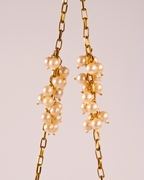 Golden Pearl & Crystal Stone Party Sling Bag