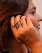 Meera Oxodised Ring