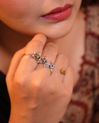 two finger Peacock Ring