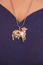 Silver Nandi Pendant Necklace