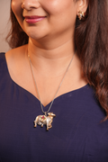 Silver Nandi Pendant Necklace