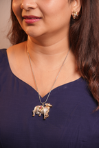 Silver Nandi Pendant Necklace