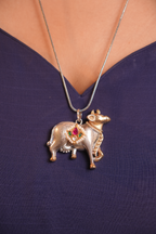 Silver Nandi Pendant Necklace