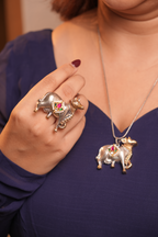 Silver Nandi Pendant Necklace