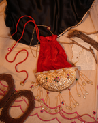 Golden Handcrafted Heritage Potli Bag