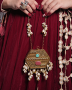 Hexagon Tyohaar Batua with Shells