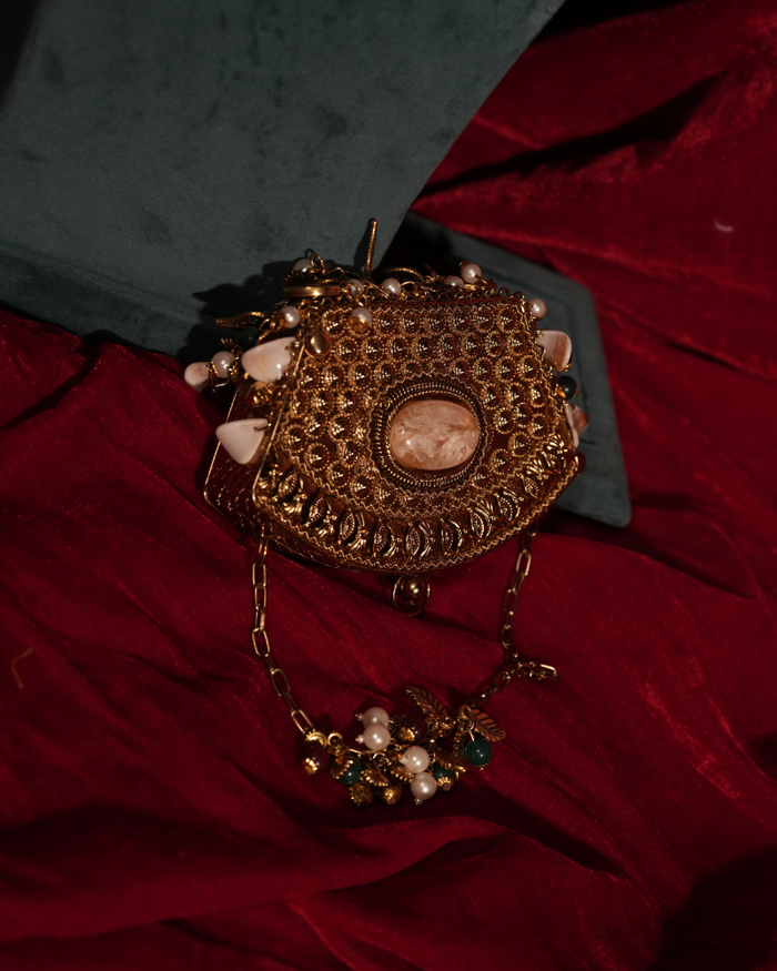 Tyohaar Golden Nano Bag with Hanging