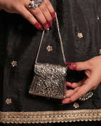 Silver Heritage Rectangle Batua
