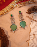 Trending Green Parrot Studs with Pearl Detailing