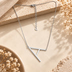 Silver-Tone Initial Letter Necklace
