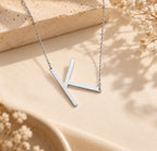 Silver-Tone Initial Letter Necklace