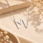 Silver-Tone Initial Letter Necklace