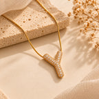 Gold-Tone Initial Letter Necklace