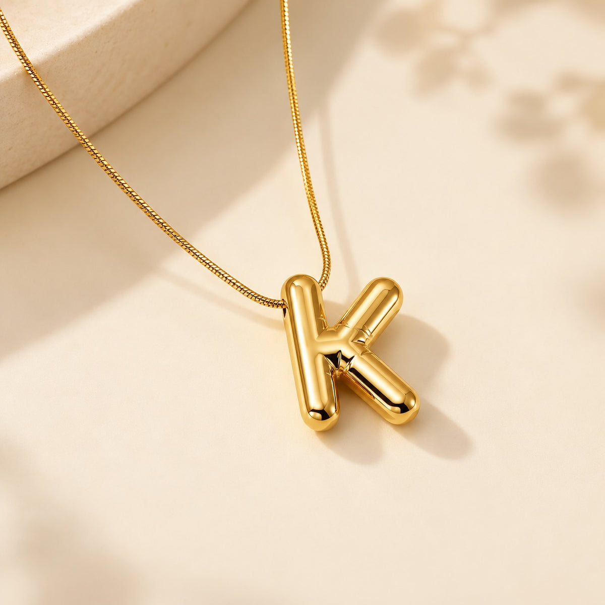 Mini Bubble Initial Necklace | Gold Letter Pendant A–Z (Copy)